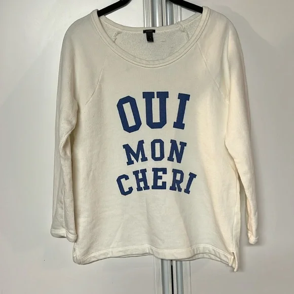 Crew Tops J Crew Sweatshirt Oui Mon Cheri Poshmark